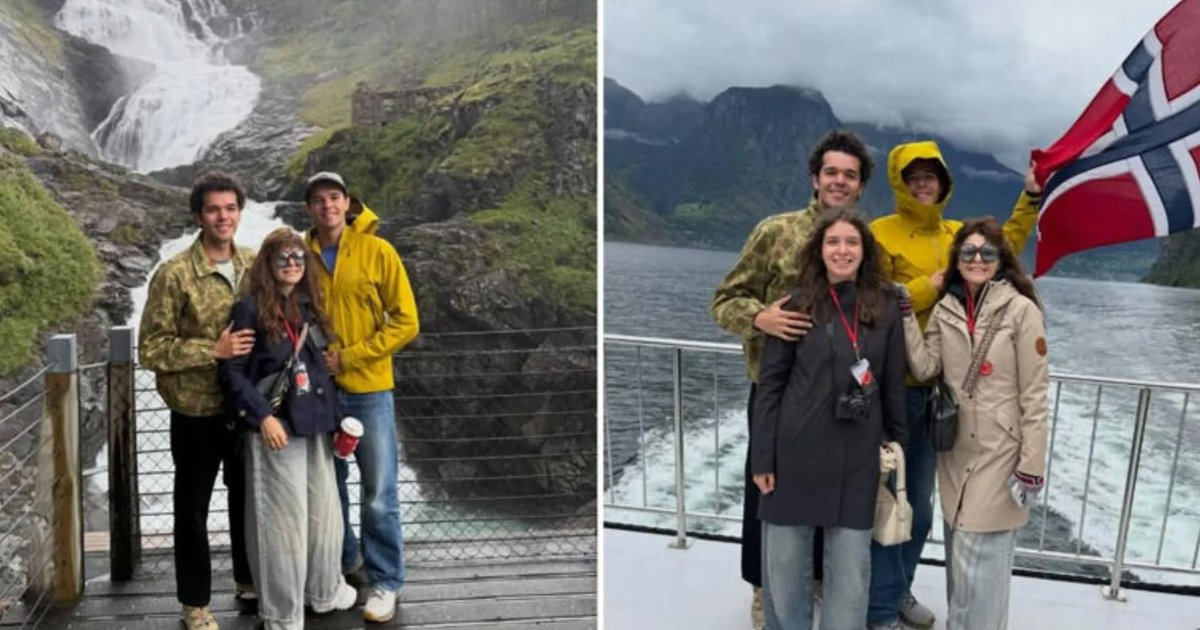 Actriz Itatí Cantoral presume vacaciones con sus hijos en Noruega