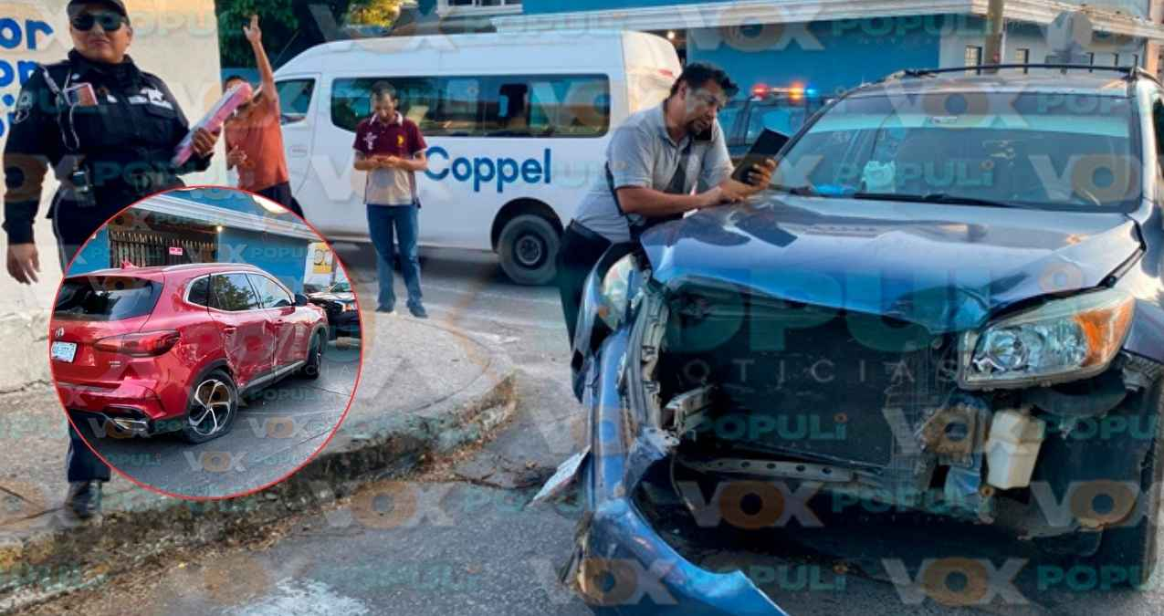 Camioneta ignora señal de alto y provoca fuerte accidente en Tampico, Tamaulipas