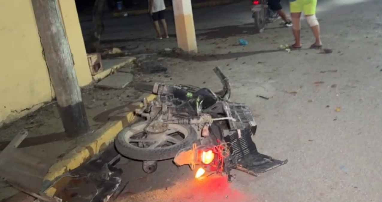 Motociclista termina grave tras aparatoso choque en El Mante, Tamaulipas