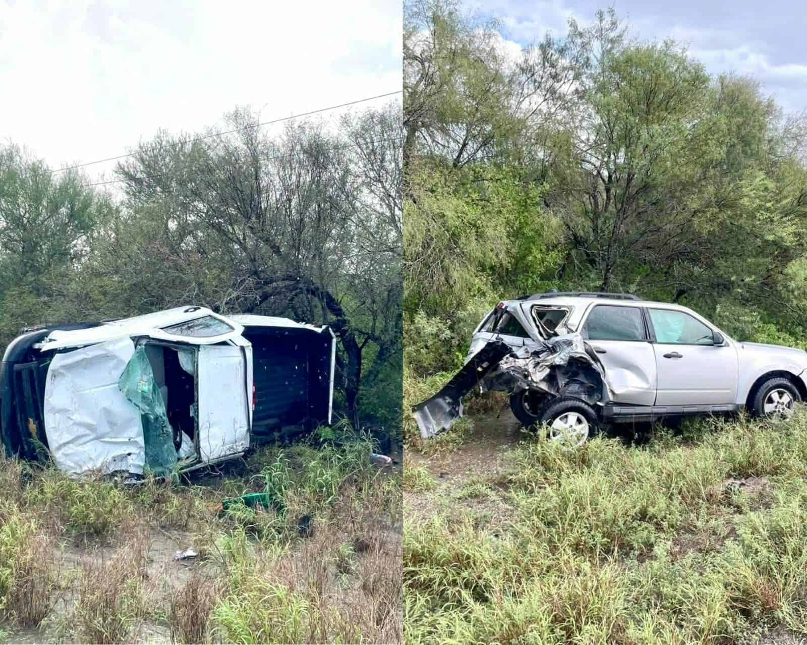 Deja tres heridos choque en tramo en reparación